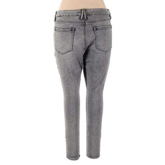 Good American Good Waist GW844T High Rise Black 32X28 Size 14 15 - Picture 2 of 4